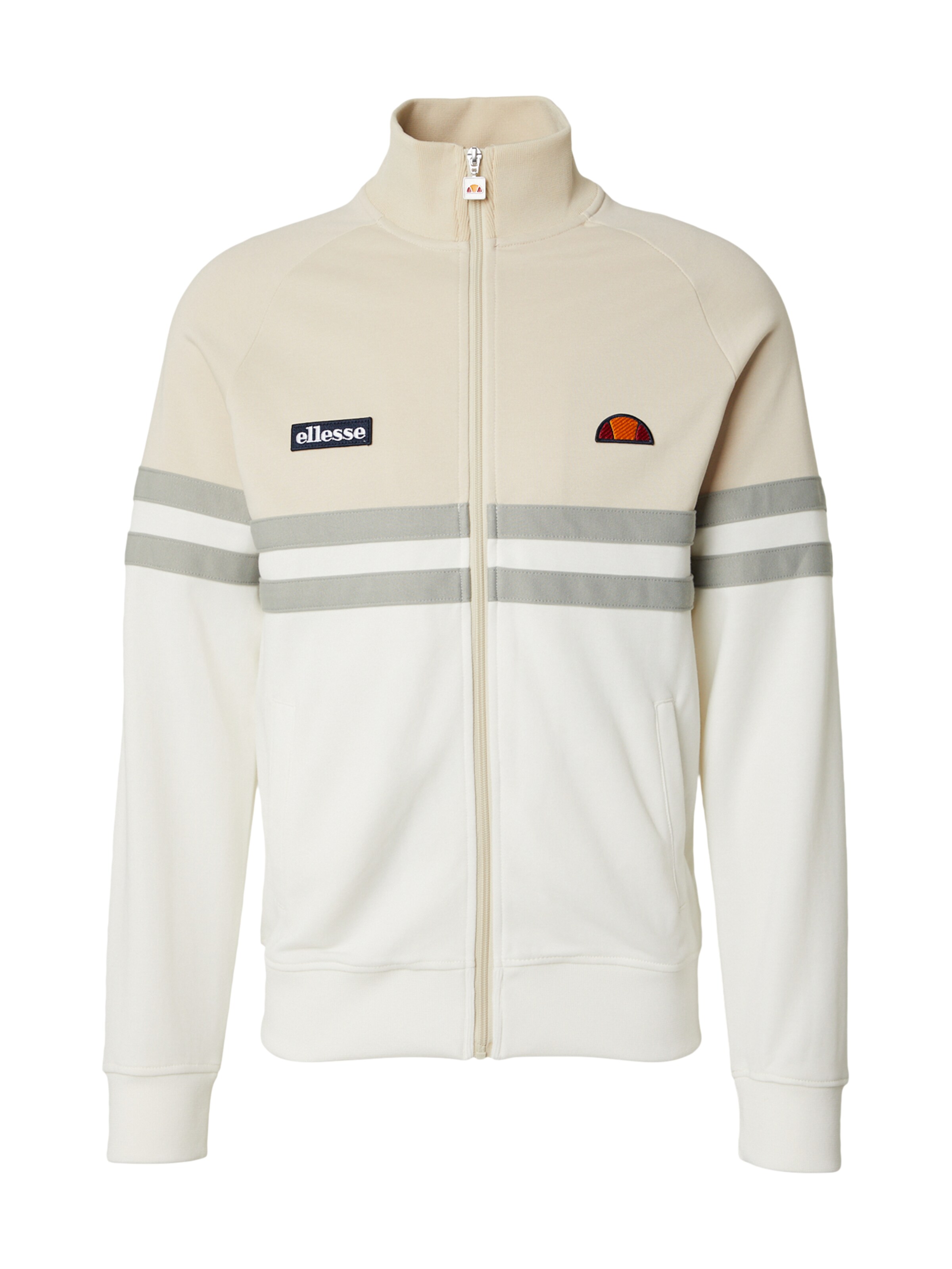 ELLESSE Jopa na zadrgo 'Rimini' v velikosti XS  | siva / kamen / off-bela barva, Prikaz izdelka