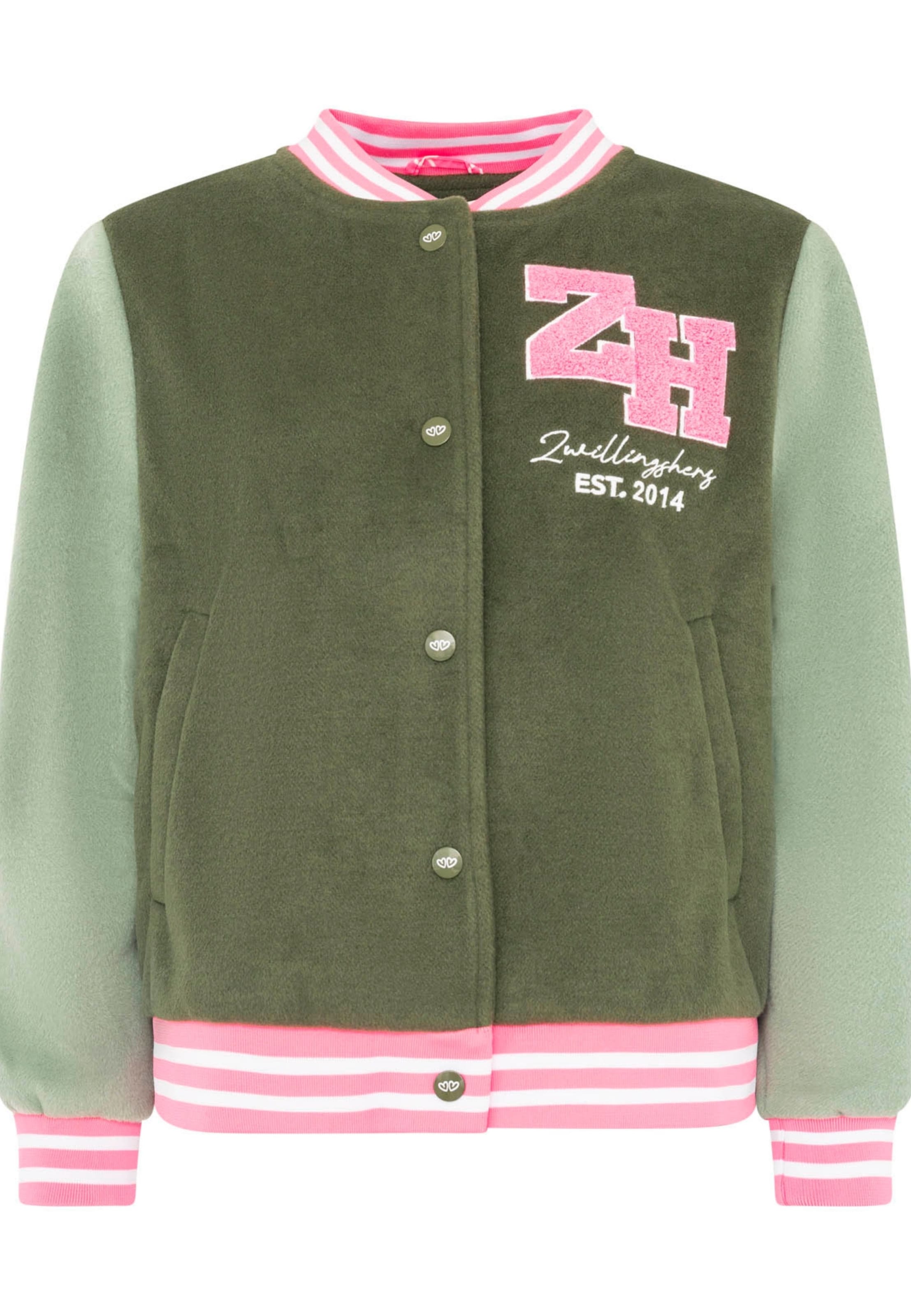 Veste de sport Zwillingsherz en vert : devant