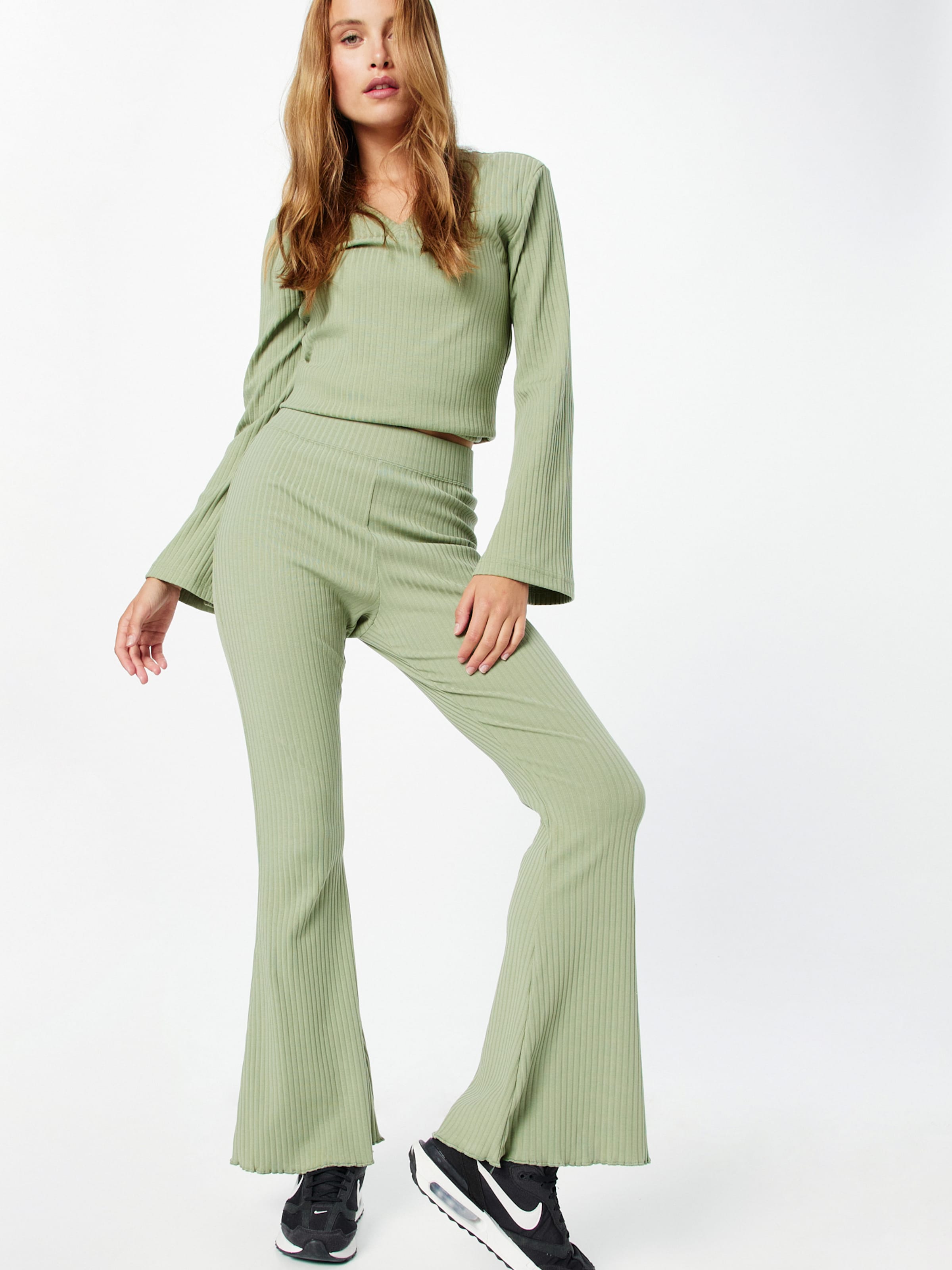 Nike Sportswear Flared Pants in Light Green ABOUT YOU