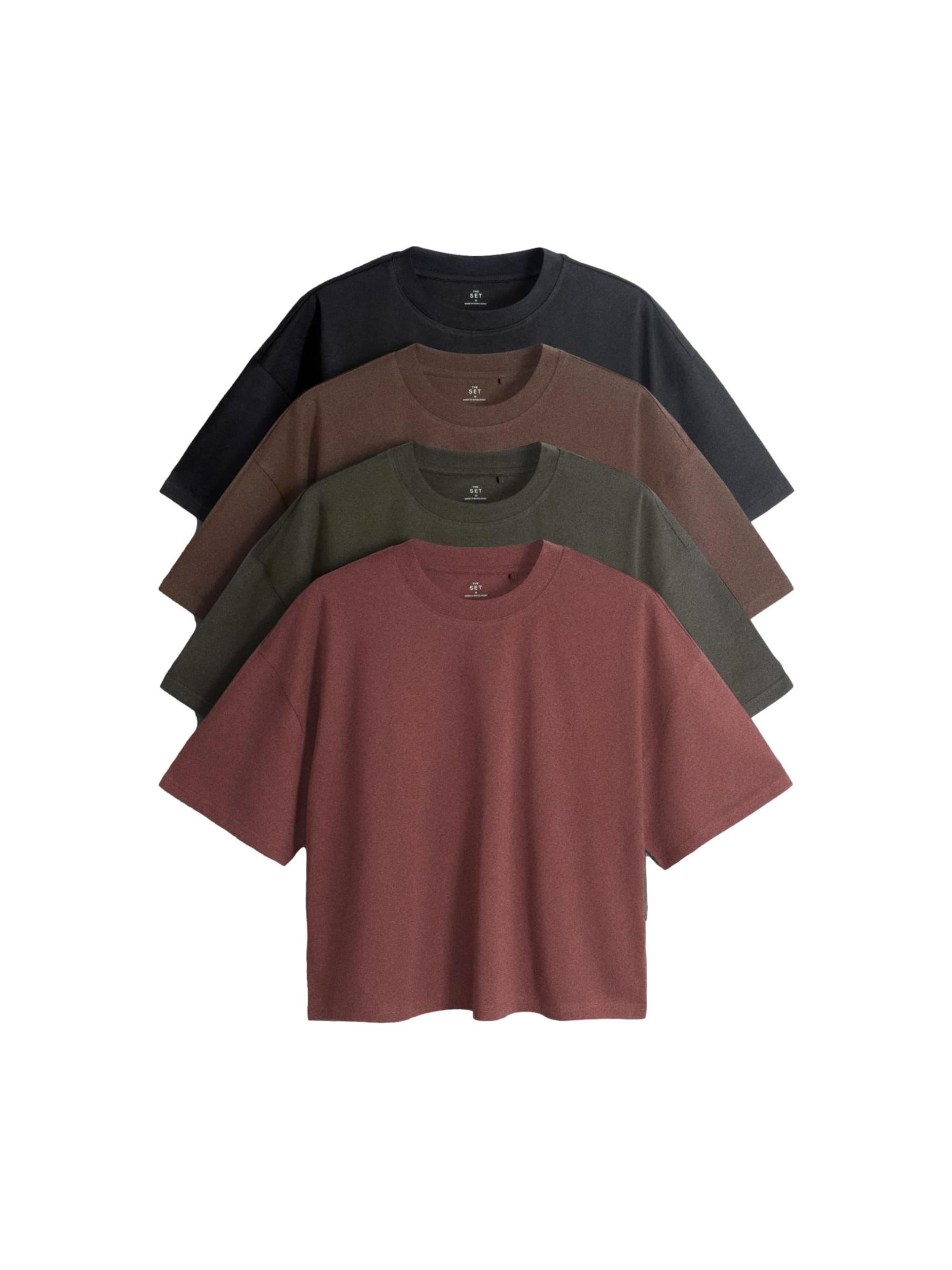 The Set Shirt in Bruin: voorkant