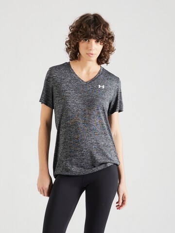 UNDER ARMOURTehnička sportska majica 'Twist' - siva boja: prednji dio