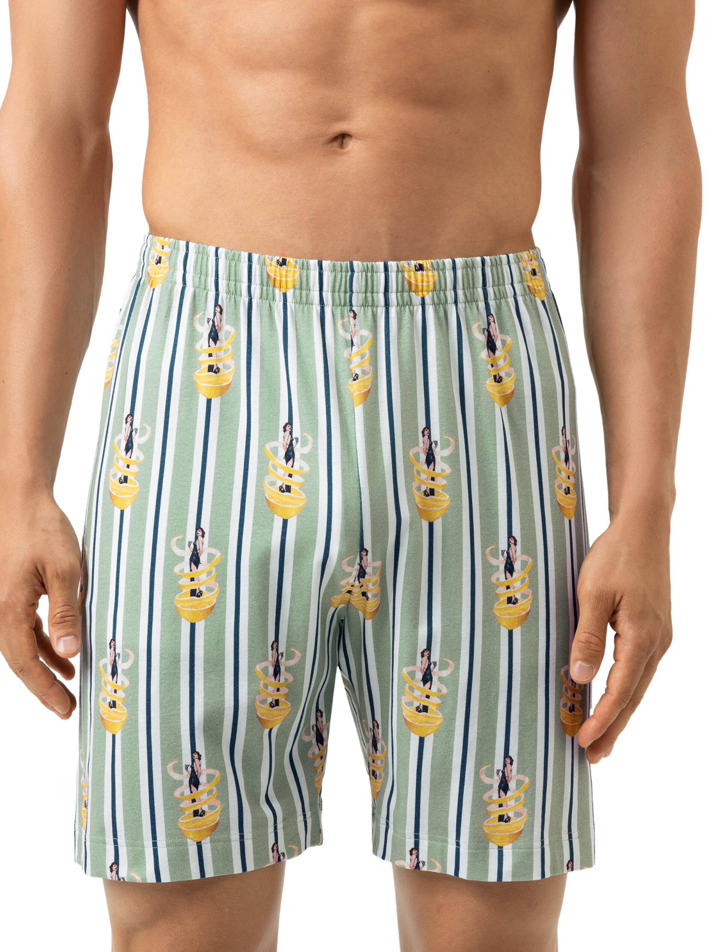 Pyjama court 'Fizz & Flavours' Mey en vert : devant