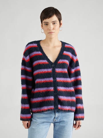 Monki Gebreid vest in Blauw: voorkant