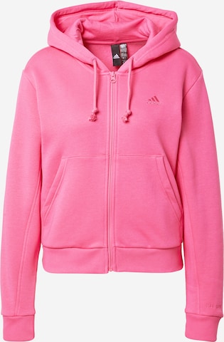 ADIDAS PERFORMANCE Sports sweat jacket in Pink: front