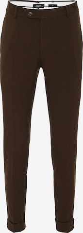 Coupe slim Pantalon à plis Antioch en marron : devant