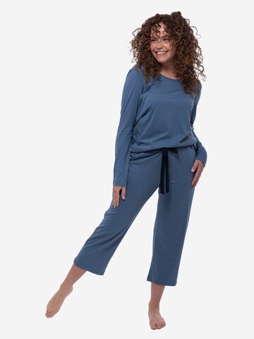 Ammann Pyjama 'Night & Home' in Blauw