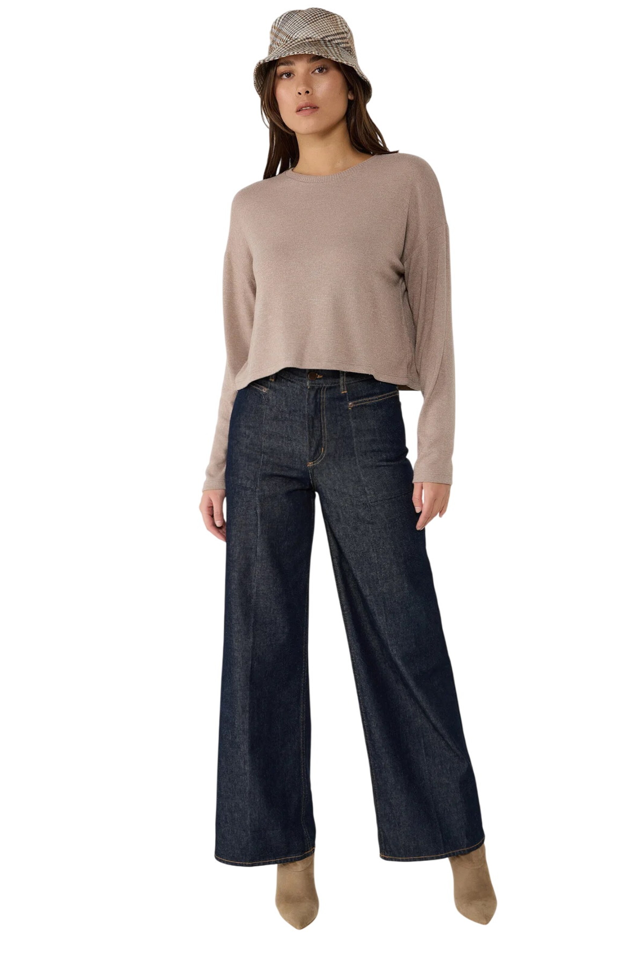 No Matter What Pullover in Beige