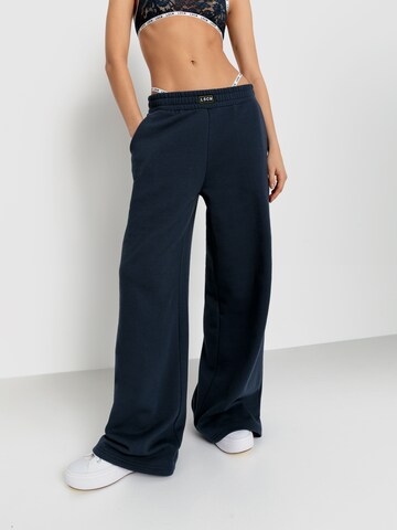 Wide Leg Pantalon LSCN by LASCANA en bleu : devant