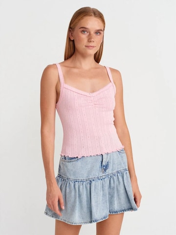 Dilvin Top 'Blusen' – pink: přední strana