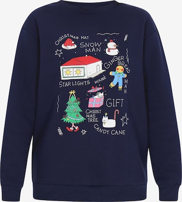 Sweat-shirt MYMO en bleu : devant