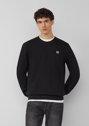 s.Oliver Sweatshirt in Zwart: voorkant
