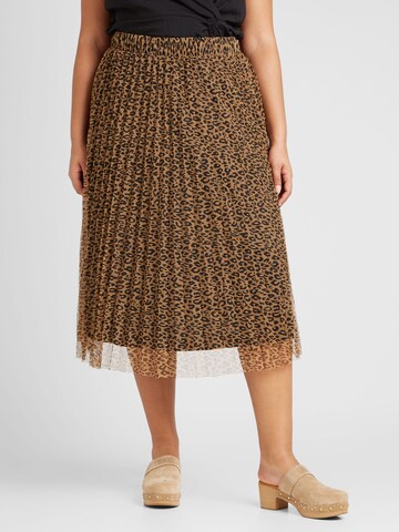 ONLY Carmakoma Skirt 'SKY' in Brown: front