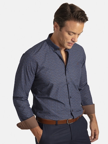 Sir Raymond Tailor Regular fit Button Up Shirt 'Bata' in Blue