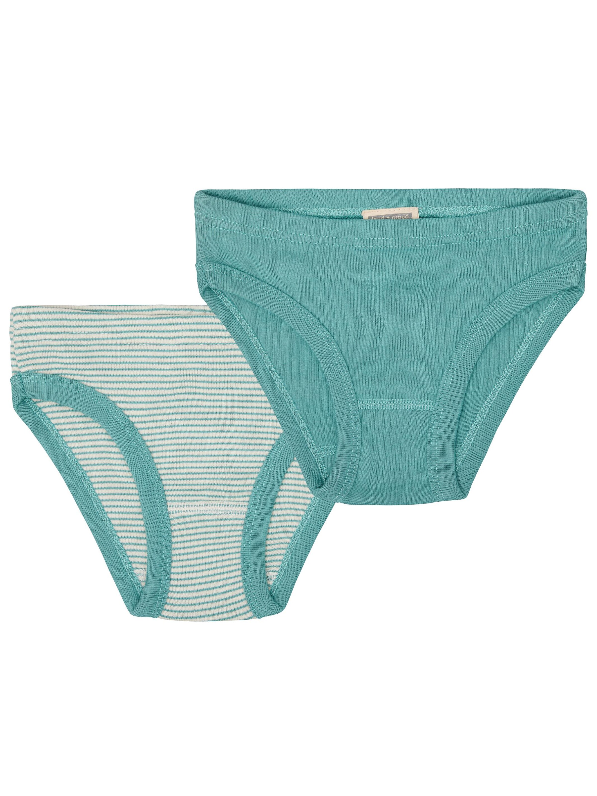 loud + proud Underpants in Green: front