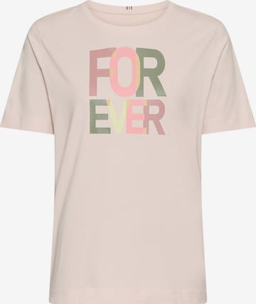 CAMEL ACTIVE T-Shirt aus reiner Baumwolle in Pink: Vorderseite