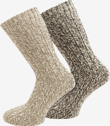 Chaussettes normani en beige : devant