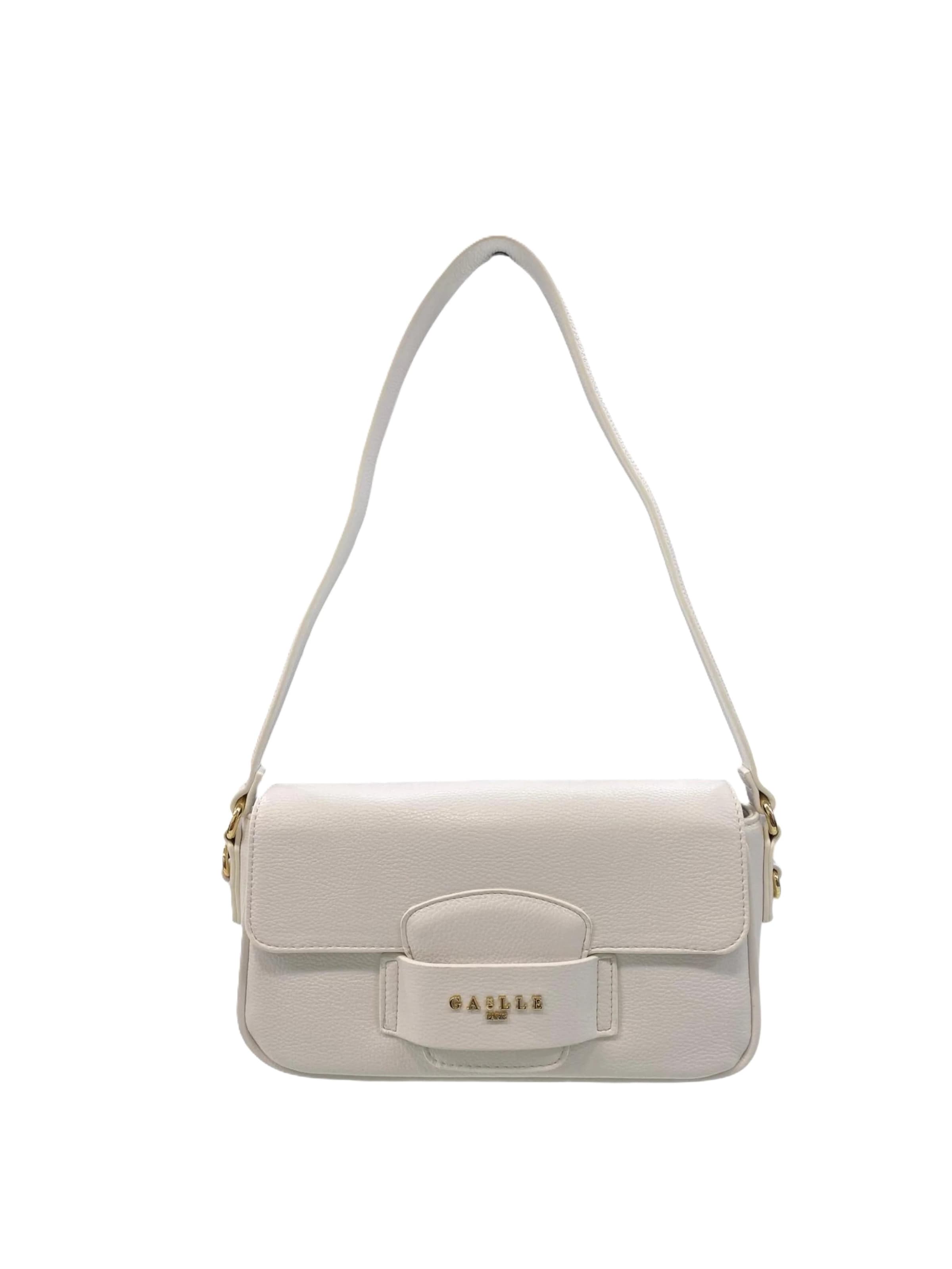 Gaelle Paris Shoulder Bag 'GAACW03039' in White: front