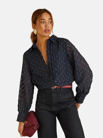 love & roses Μπλούζα σε μπλε: μπροστά