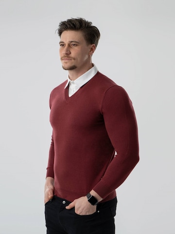 PANTONECLO - Jersey 'Pantoneclo Men’s Mock Sweater' en rojo