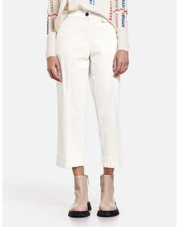 TAIFUN Regular Pleated Pants in White: front