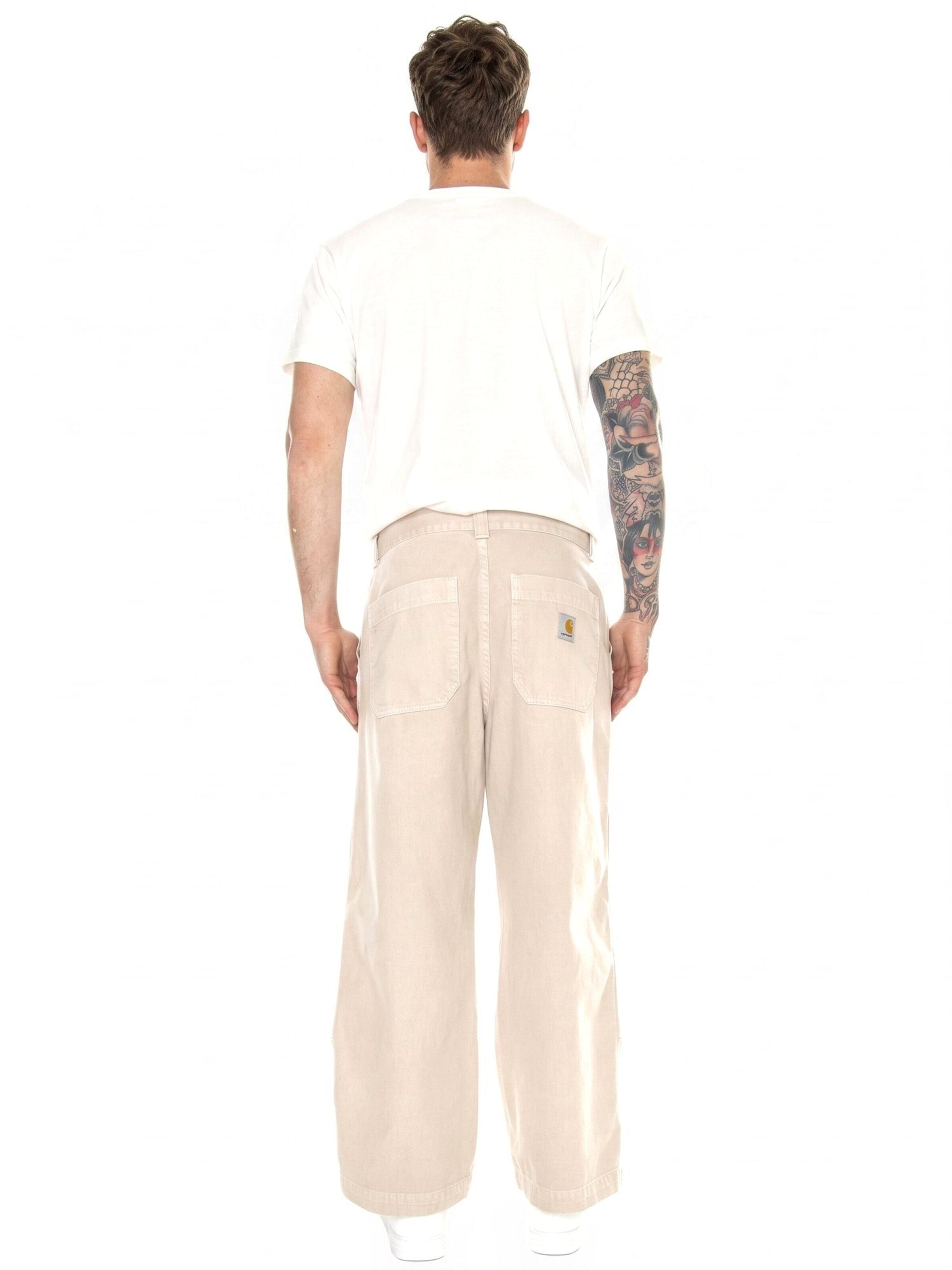 Carhartt WIP Luźne Jeansy 'Garrison' w kolorze beżowy