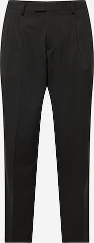 BURTON MENSWEAR LONDON Trousers with creases in Black: front