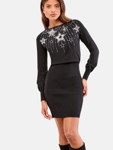 Lipsy Knit dress in Black: front