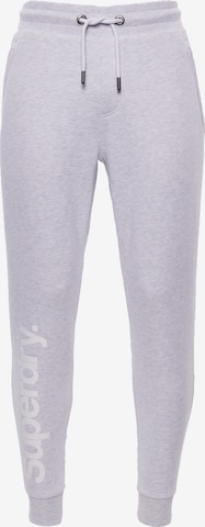 Superdry Loose fit Workout Pants in Grey: front