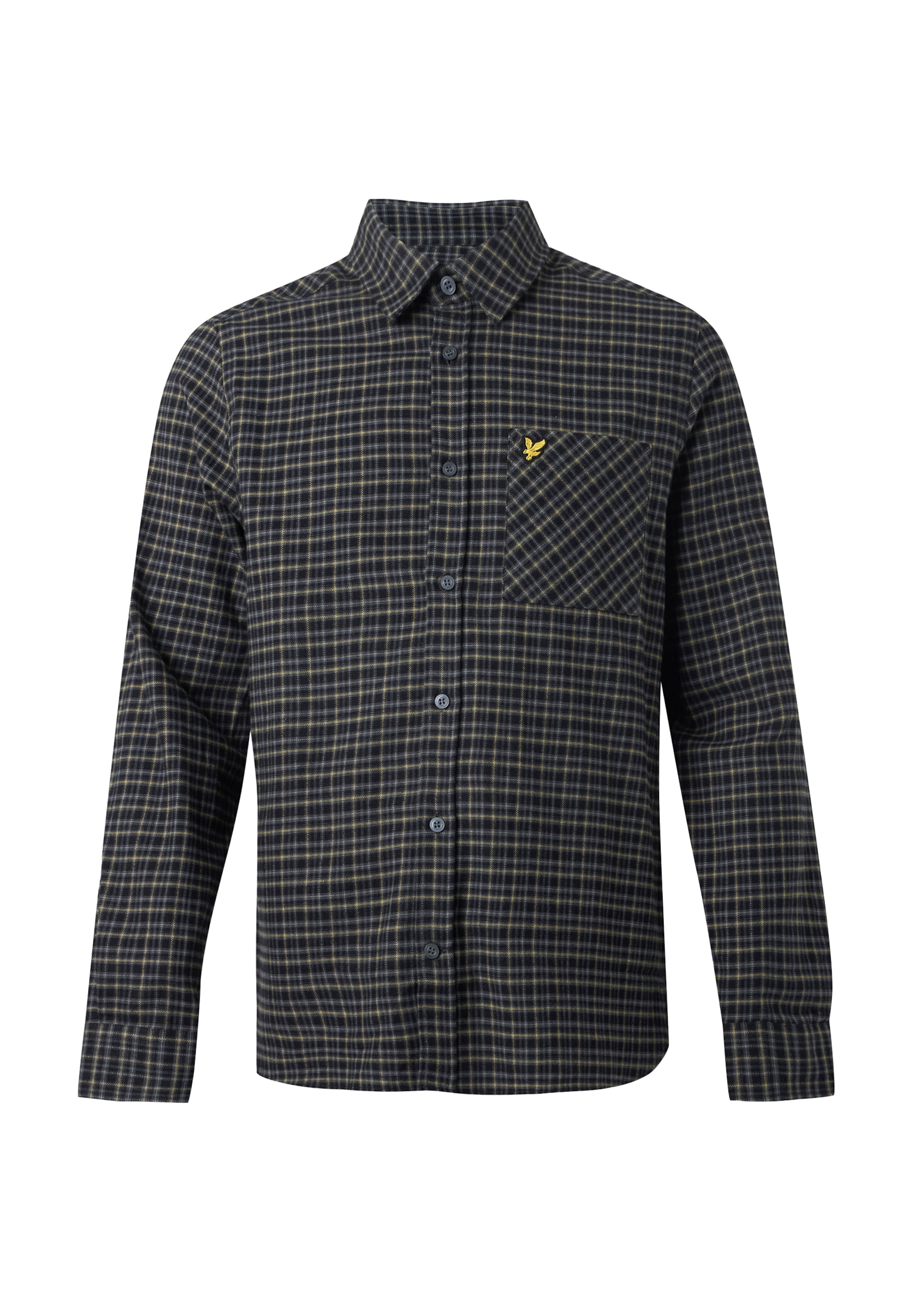 Coupe regular Chemise 'Tartan' Lyle & Scott en noir : devant