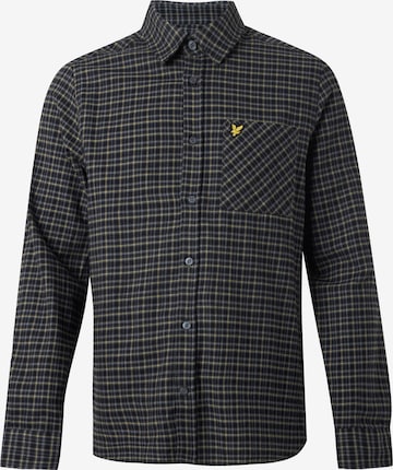 Lyle & Scott Regular Fit Paita 'Tartan' värissä musta: etupuoli
