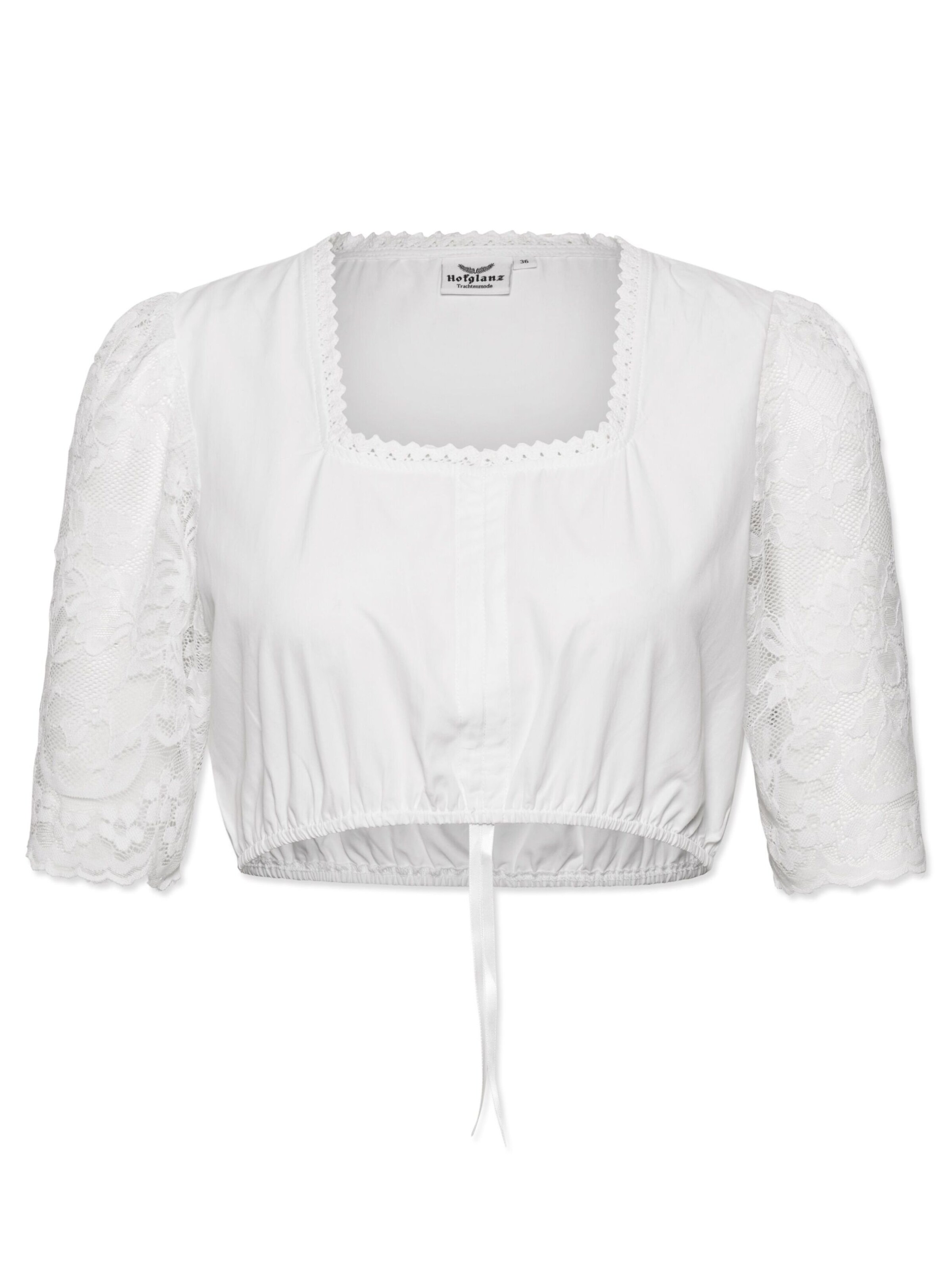 Hofglanz Dirndlbluse in Weiß: Vorderseite