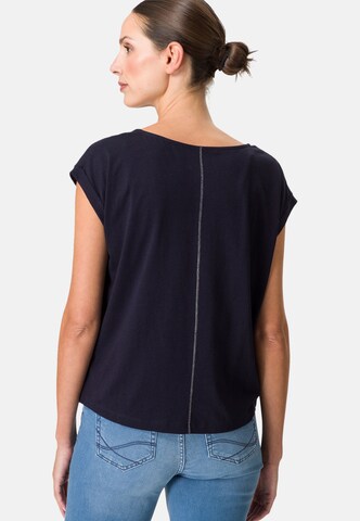 zero T-Shirt mit U-Bootausschnitt in Blau