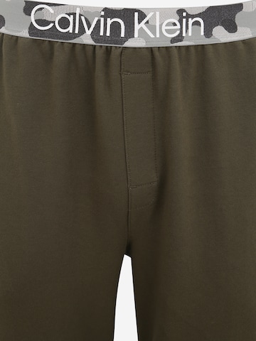 Calvin Klein UnderwearTapered Pidžama hlače 'Galvanized' - zelena boja