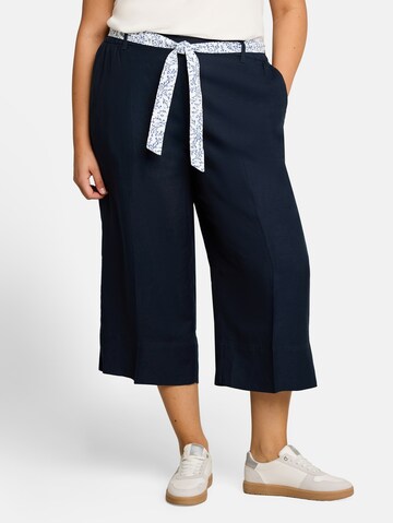 Tom Tailor Women + Wide leg Trousers in Blue: front