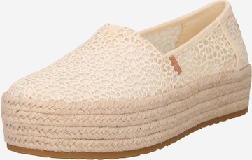 Espadrile de la TOMS pe alb: față