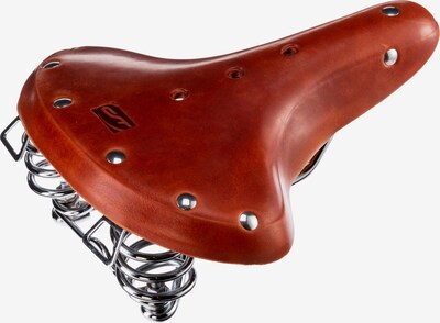 Contec Fahrradsattel 'Classic Exclusiv Touring' in rostbraun / silber, Produktansicht