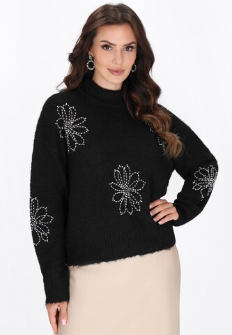 faina - Pullover em preto: frente