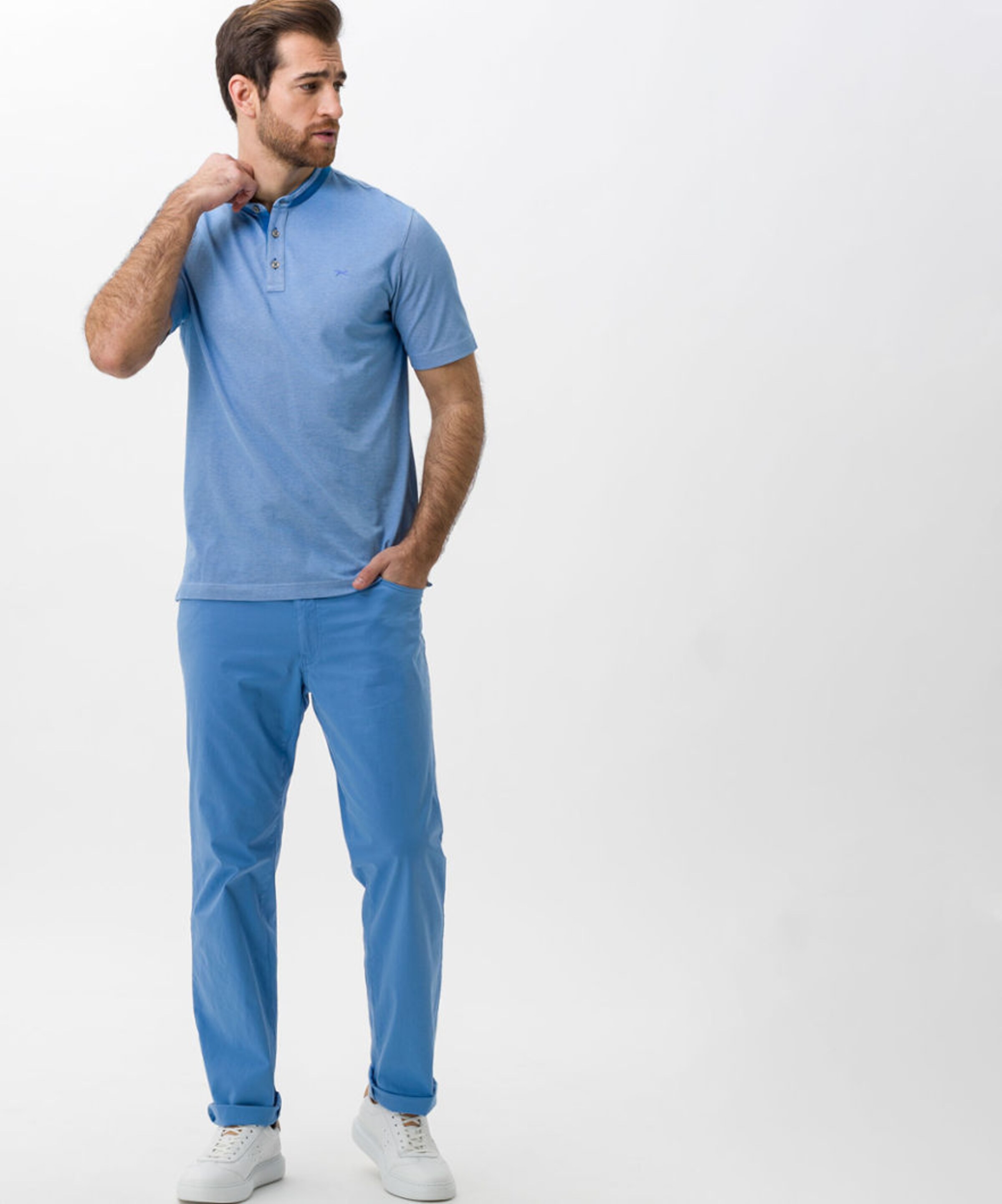 Männer Große Größen Brax feel good T-Shirt 'POLLUX' in Blau, Hellblau - NI56682 Männer Große Größen Brax feel good T-Shirt 'POLLUX' in Blau, Hellblau - NI56682