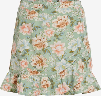 VILA Suknja u nebesko plava / pastelno zelena / losos / bijela, Pregled proizvoda