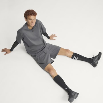ADIDAS SPORTSWEAR Ohlapna forma Športne hlače 'Z.N.E.' | siva barva