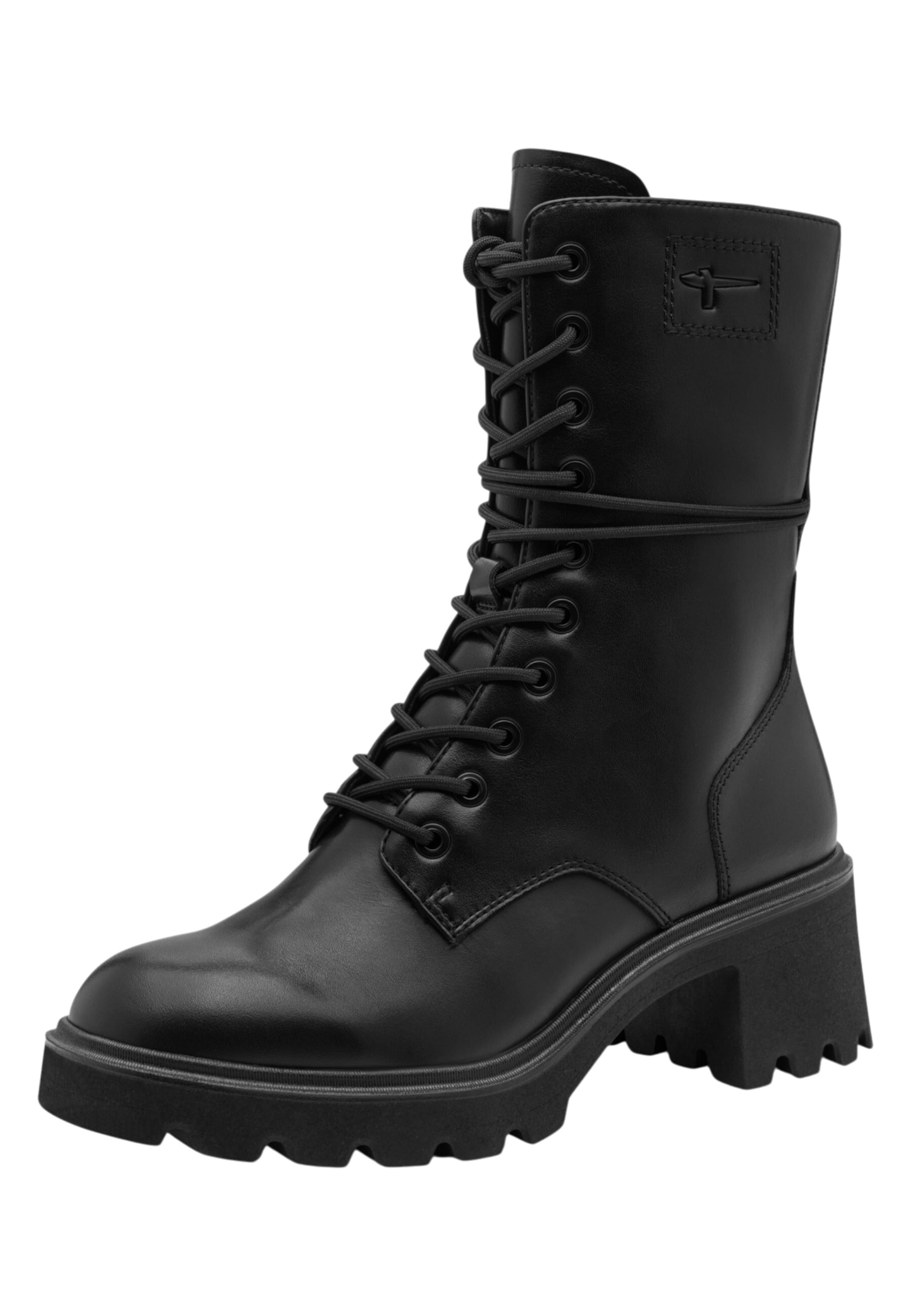 Tamaris Schnürstiefelette in Schwarz: Vorderseite