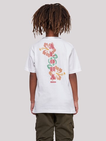 T-Shirt 'Aloha' F4NT4STIC en blanc : devant