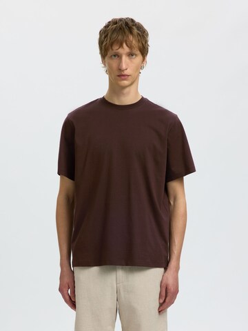 SELECTED Shirt 'Aspen' in Brown: front
