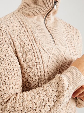 JACK & JONES Pullover 'JPRBLUnorth' i beige