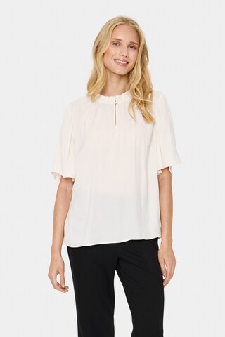 SAINT TROPEZ Bluse 'Briana' in Weiß: Vorderseite