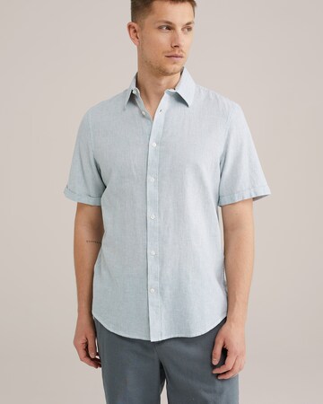 WE Fashion Regular Fit Hemd in Blau: Vorderseite