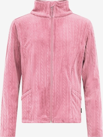 PROTEST Athletic Zip-Up Hoodie 'PRTEileen JR' in Pink: front