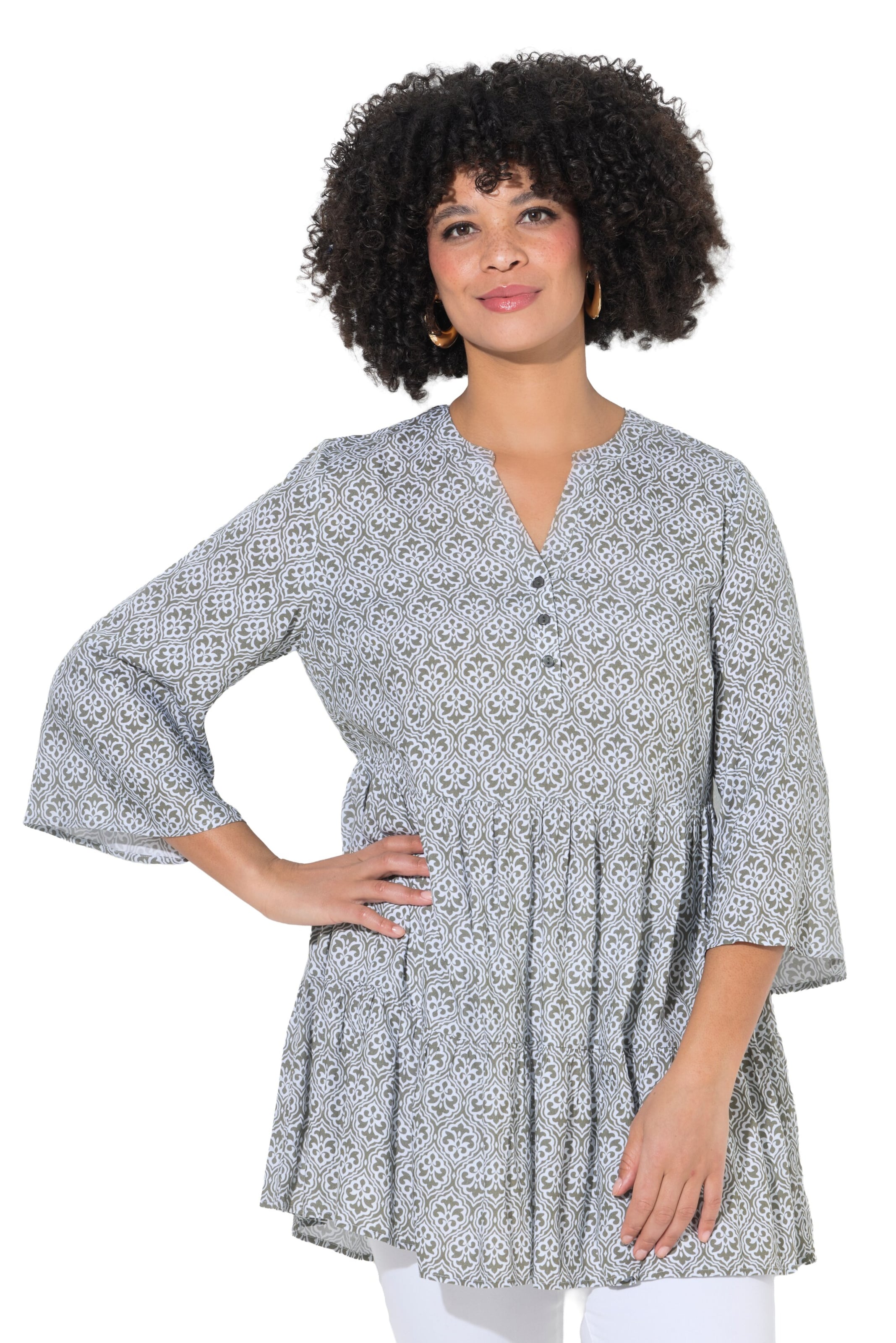 Angel of Style Tunic in Grey: front