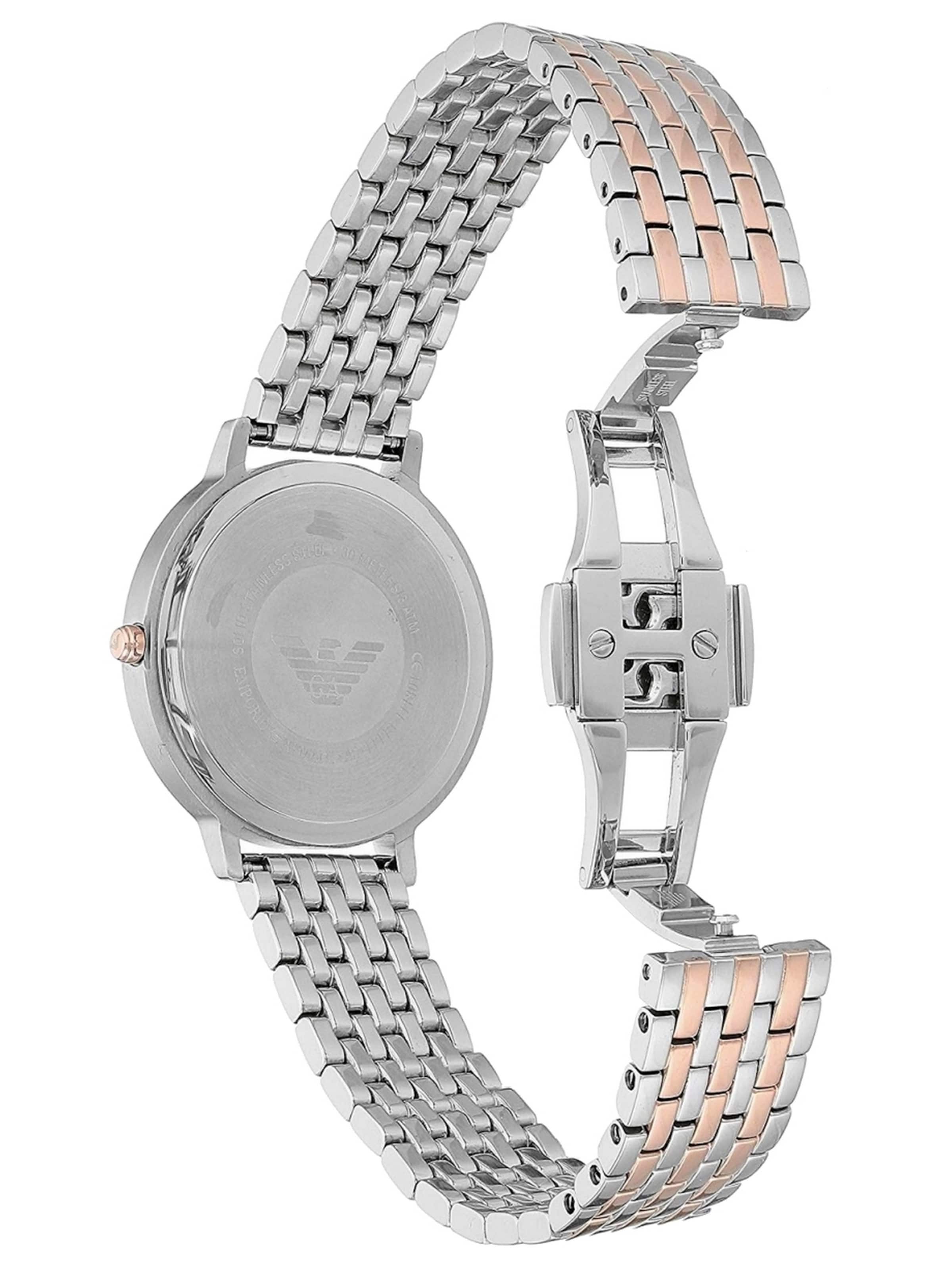 Emporio Armani Analoog horloge 'Kappa' in Zilver