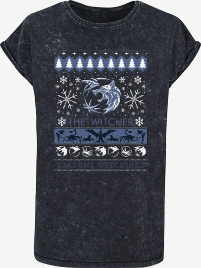 ABSOLUTE CULT T-shirt 'Witcher - Seasons Witchings' en bleu roi / noir chiné / blanc, Vue avec produit